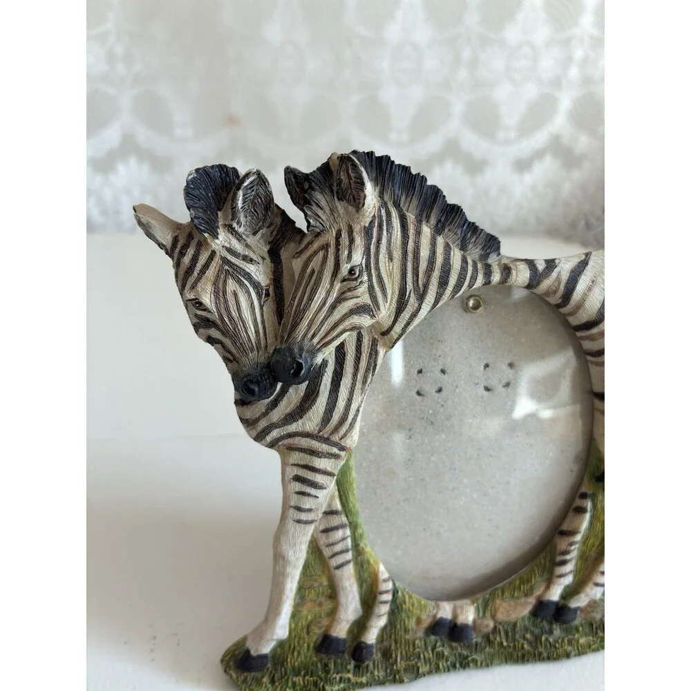 Zebra Animal Photo Frame | Safari Wildlife Decor | Jungle Rustic Accent Vintage